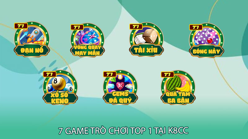 7 game trò chơi top 1 tại k8cc